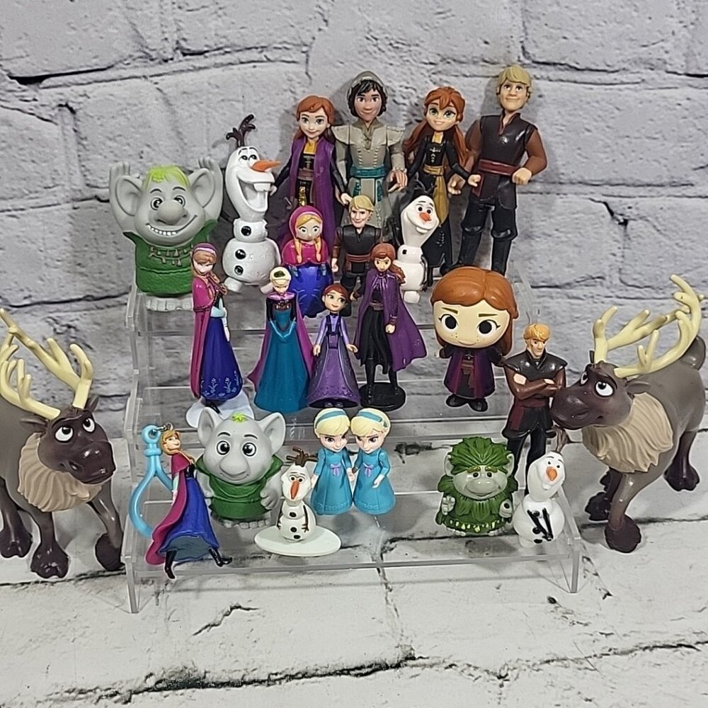 Disney Frozen Figures Large Lot Trolls Sven‎ Kristoff Young Twin Elsas Anna Olaf
